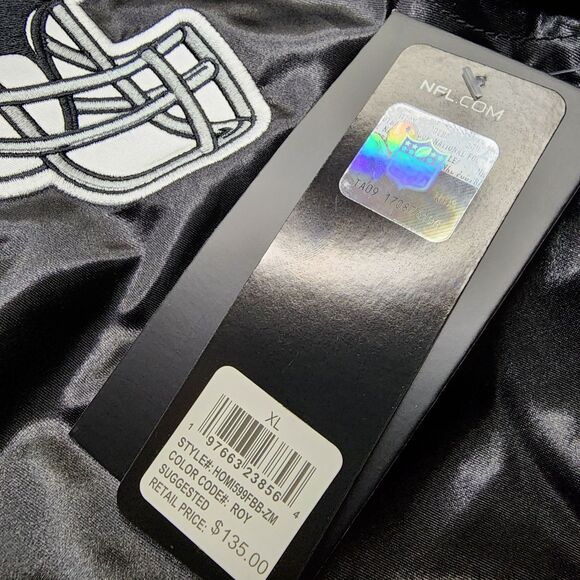 Buffalo Bills Jacket Satin Bomber Coat NFL Team Varsity Button NFL Mens XL - Picture 6 of 12